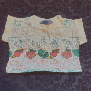 Vintage Kids Seashell Print Crop Top